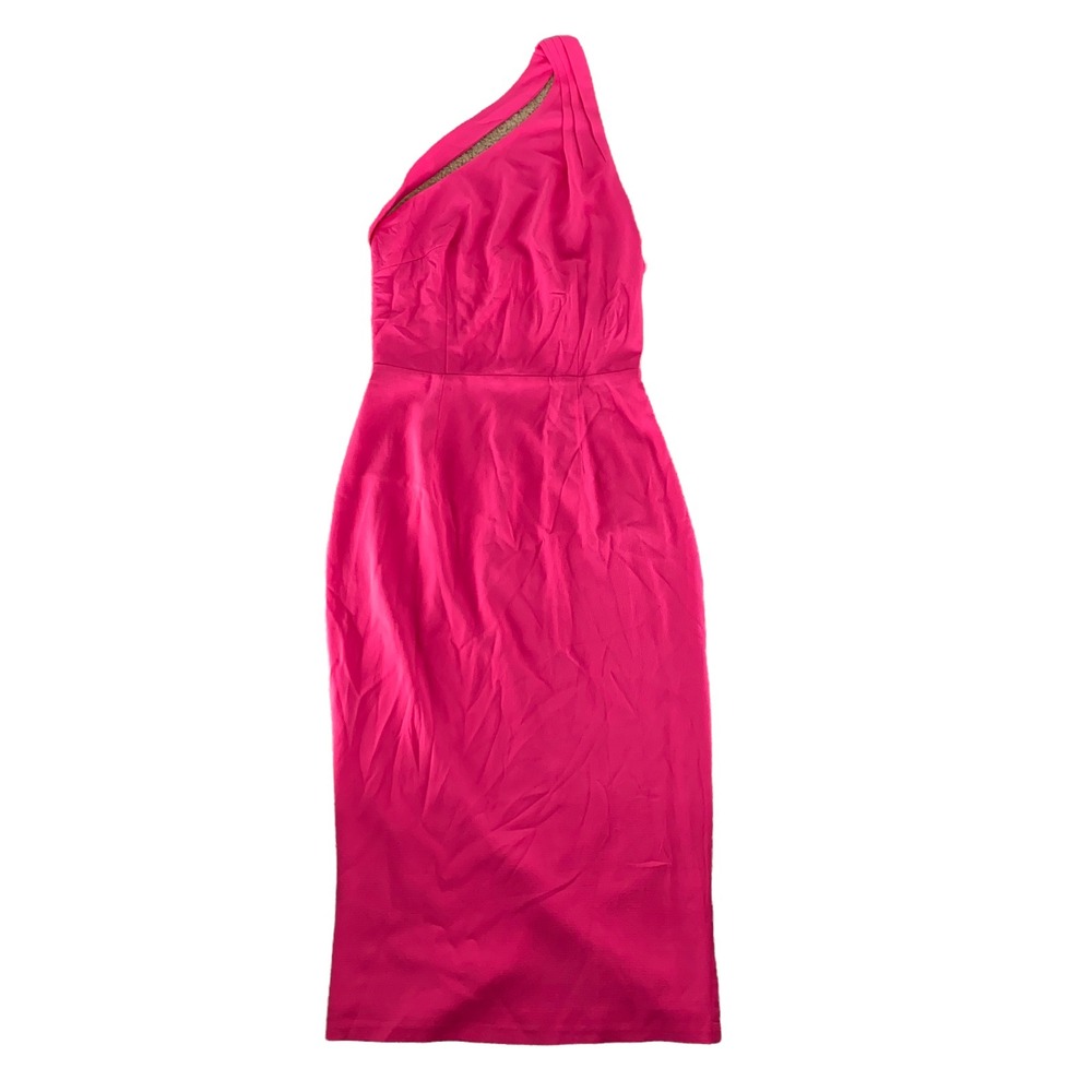 Bianca And Bridgett Dress Sz 6 US 2 Hot Pink Sheath One Shoulder Party NEW